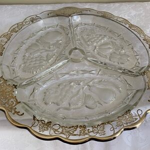 Silver Overlay 3 Section Pickle Server